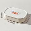 3-Compartment Cute Plastic Lunch Box Portable Detachable Fruit Salad Food Container Divided Bento Box Microwave Safe