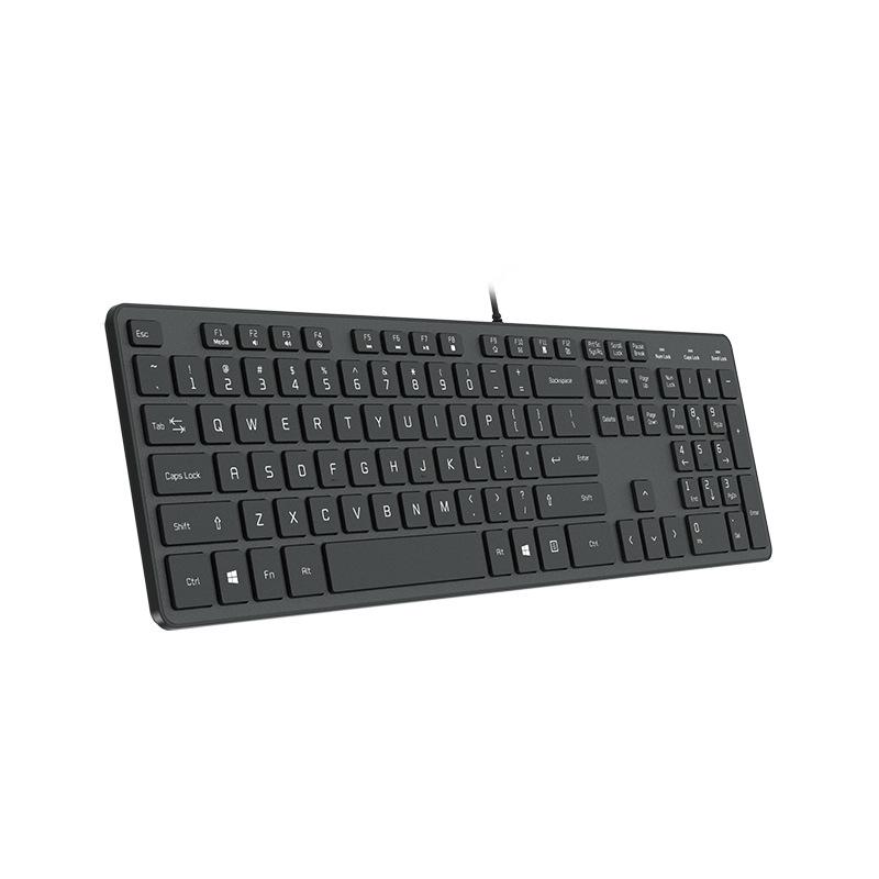 KB1430 Wired Silent Keyboard & Mouse Set - Ultra-Thin Design for Office & Laptop Use