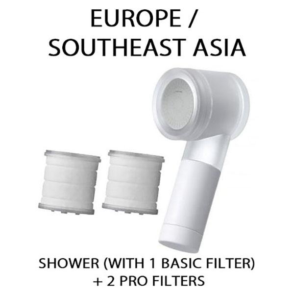 

[Bodyluv] Мини-душ Puresome Travel + 2 фильтра, 3 фильтра, портативная душевая головка, удаление ржавчины, сделано в Корее PRO Shower+Filters x 1p