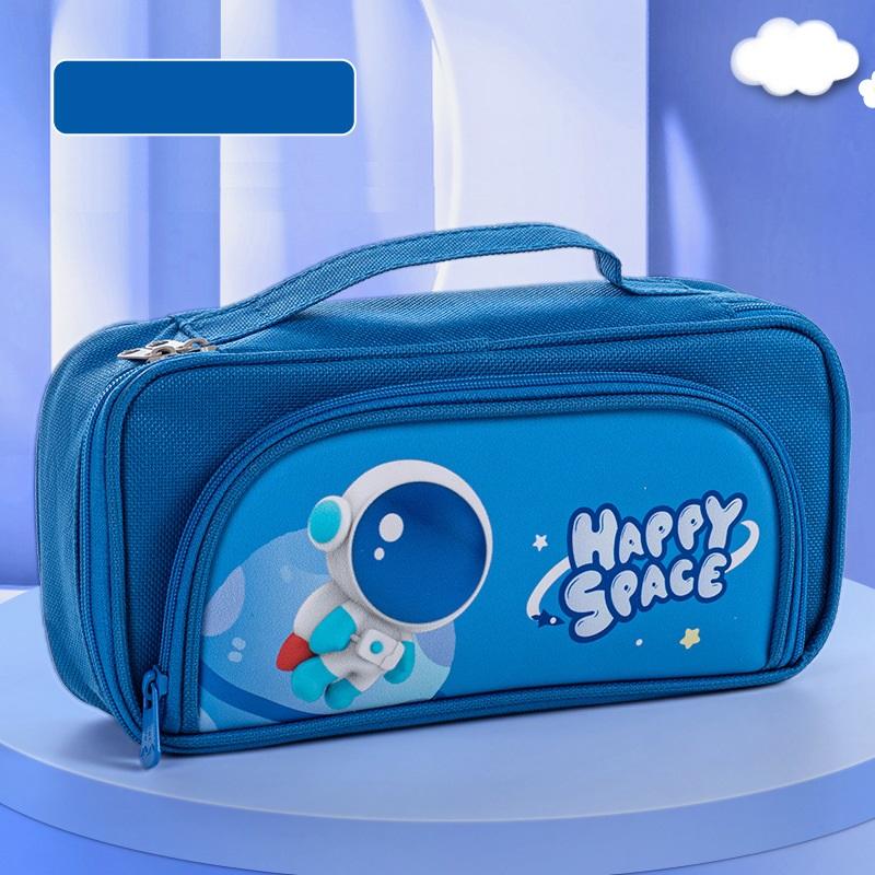 

Сумка-карандаш с мультяшным рисунком, чехол для ручек, кавайная сумка из искусственной кожи и холста с несколькими отделениями, сетчатый карман, сумка для хранения канцелярских принадлежностей