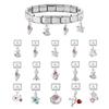 Zircon Turtle Starfish Conch Fishtail Cherry Pendant Italian Charm Links Fit 9MM Stainless Steel Bracelet Women DIY Making Gifts