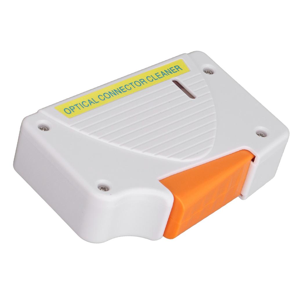 White Fiber Optic Cleaning Box Lightweight SC FC ST LC Optical Fiber Connector Fiber End Cleaner