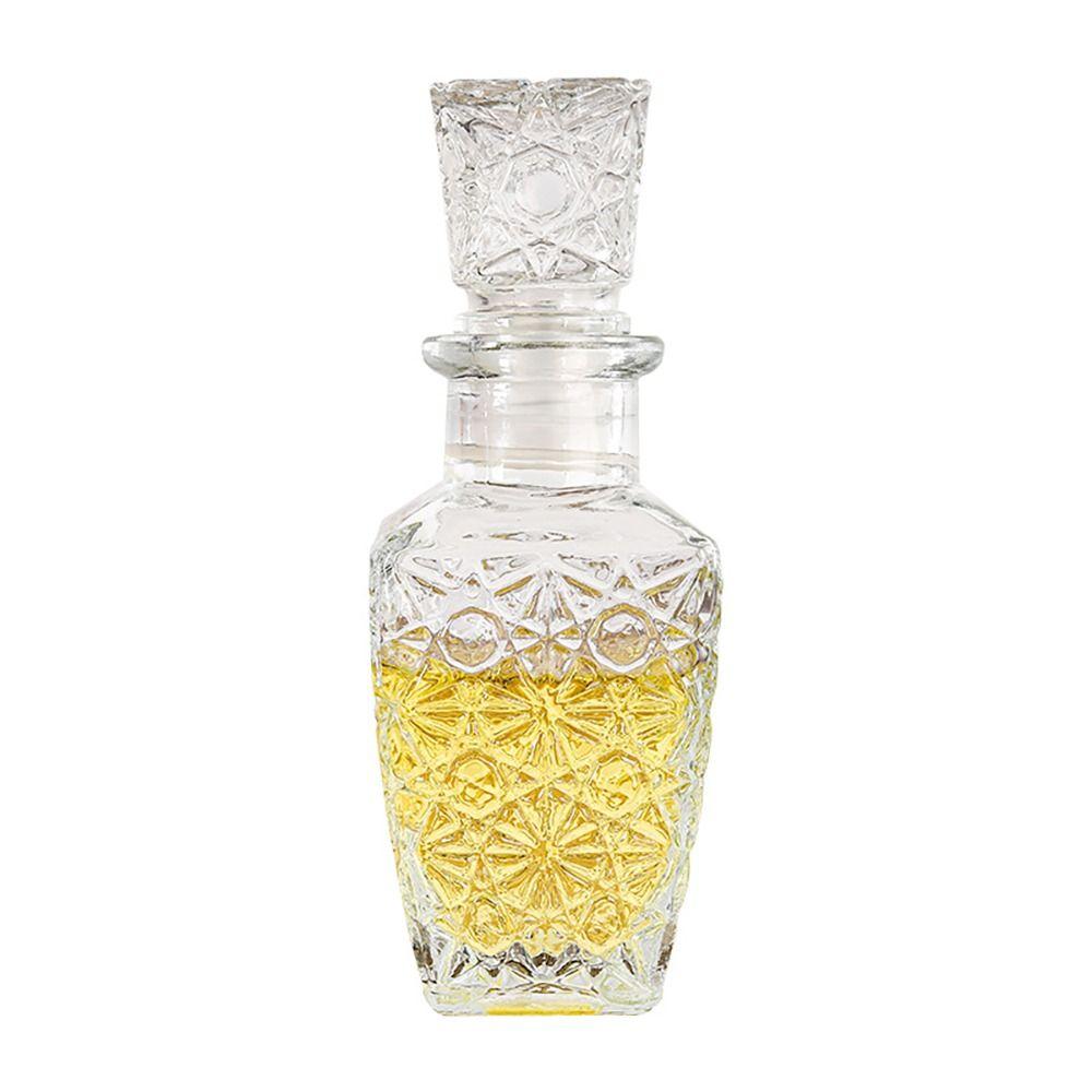 1 stk Spirit Alkohol Brennevin Vinflaske Gjennomsiktig glassflaske Mini Whisky Karaffel