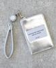 Altro Rose Silver Pass Case for Men and Women, Cute, Stylish, Simple, Leather and Synthetic Leather with Reel, Logo, Slim, Vertical Design, Korean,