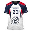 T-shirt Homme Maillot de Volleyball Hauts à Séchage Rapide Imprimé 3D Personnalisable Tendance Manches Courtes Tenue de Sport Haut de Sport Confortable