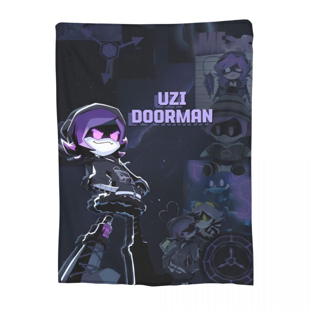 Murder Drones Uzi Doorman Knitted Blanket Coral Fleece Plush Tv Series Soft Throw Blankets for Outdoor Travel Bedroom Quilt