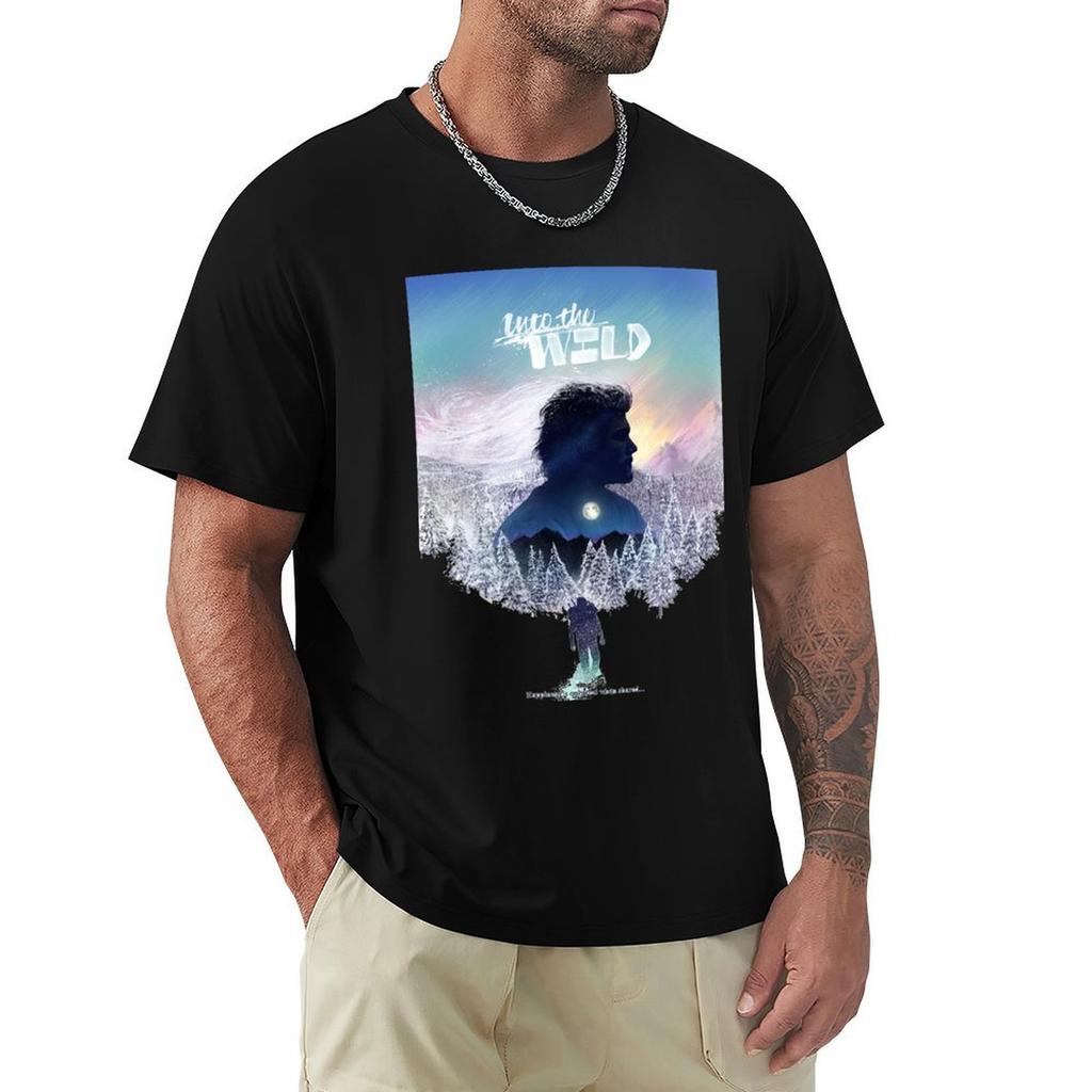 Into the Wild T-Shirt Cute Tops Animal Prinfor Boys Graphic Tee Shirt Sweat T Shirt for Men