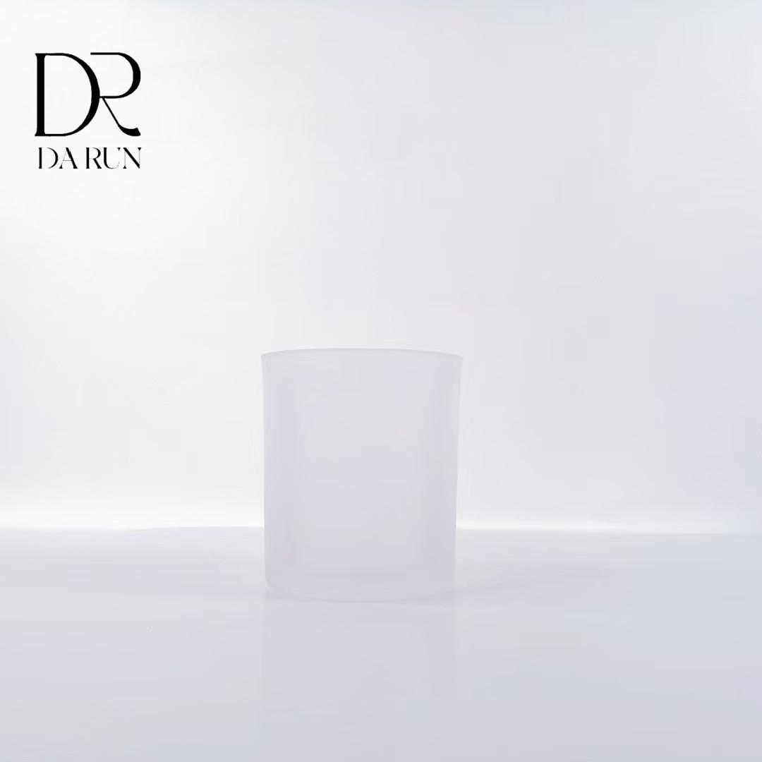 

High-Quality Frosted Glass Candle Cups in Various Colors