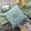 Junwell Nordic 3D Layered Pleating Flower Romantic Decorative Pillow Cover Sofa Bed Car Use Cushion Cover Home Soft Decor
