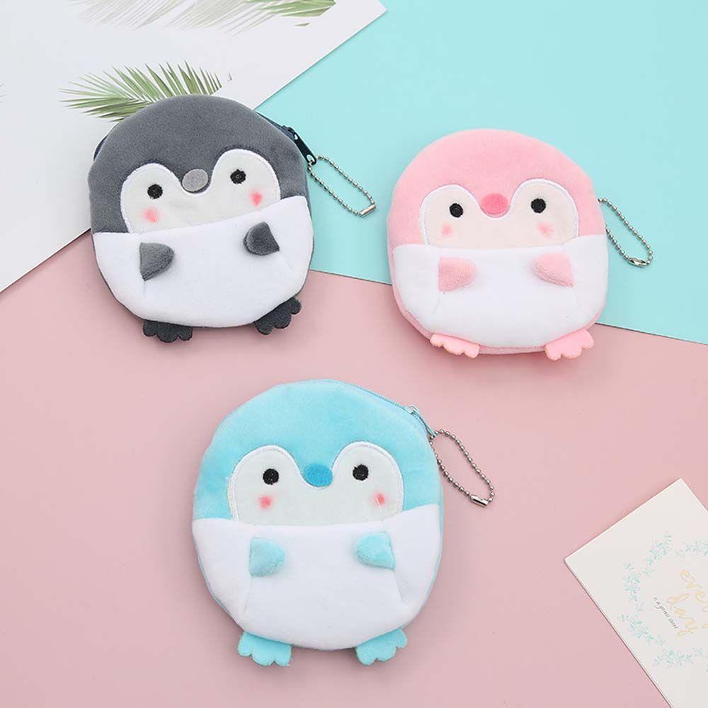 

Student Casual Plush Zipper bag Penguin Gift Coin purse Mini Wallet Coin bag Earphone Bag