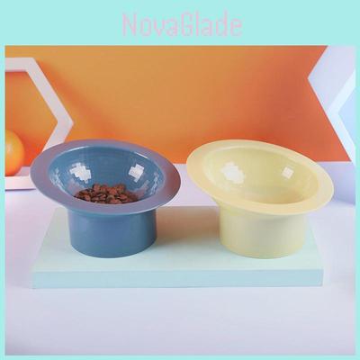 Tigela para Gato de Grande Calibre Tigela de Plástico Elevada para Animais de Estimação com Proteção para o Pescoço Inclinado