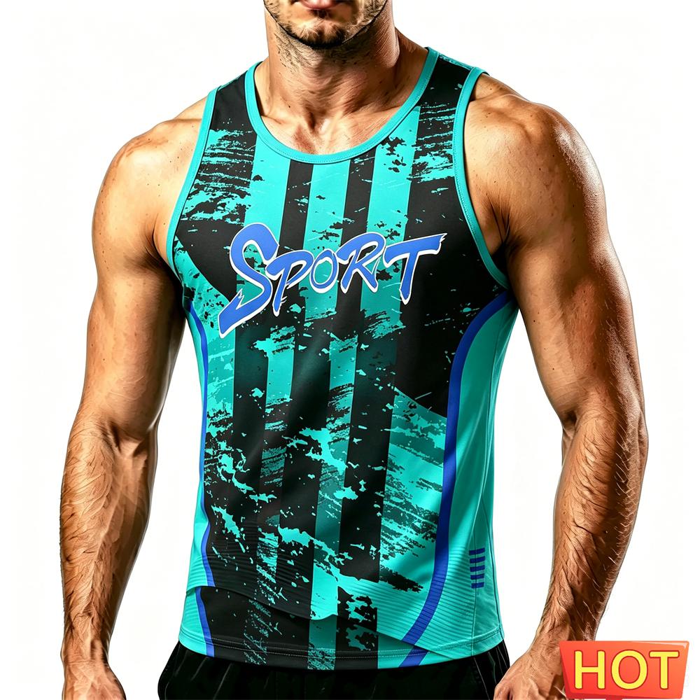 Outdoor Football Sports Men's Tank Top Summer Quick Dry Training Vest Fashion Gym T-shirt Professional Running Sleeveless Shirt