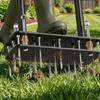 Spike Aerator with Foot Pedal Ergonomic Manual Lawn Matte Black