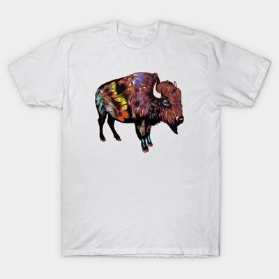 T-Shirt Damen Buffalo Time Harajuku Print Kawaii Tshirt Sommer Kurzarm Damen T-Shirt Top T-Shirt