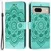 For Google Pixel 8 Case PU Leather Mandala Imprinted Design Wallet Phone Cover