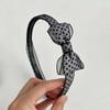 Polka Dot Hair Hoops Organza Fabric Hair Accessories Vintage Bow Headbands  For Women