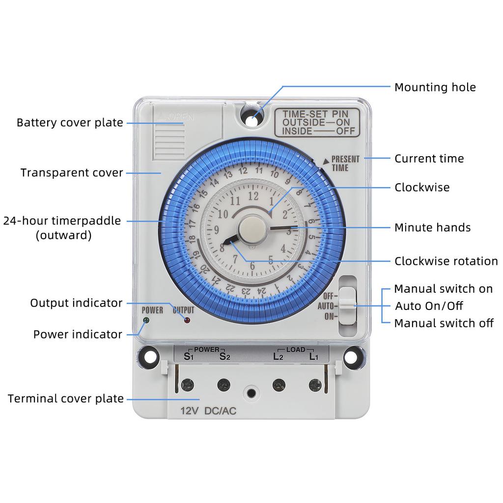 Kitchen Machinery Countdown Timer Electromechanical Indoor Timers Electric Delayed Start Daily