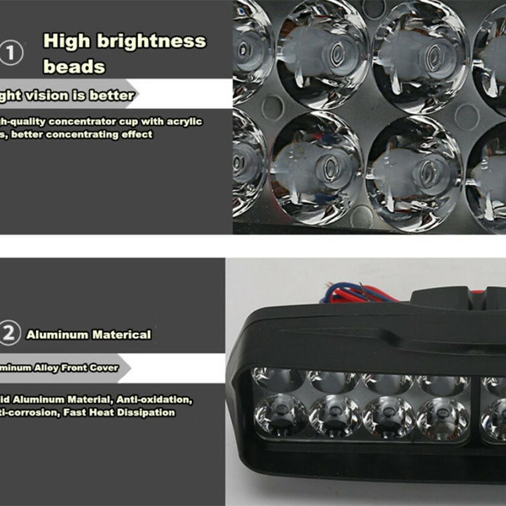 Motorcycle Headlight Light 6000K 1200LM IP68 80x50mm Replacement Parts