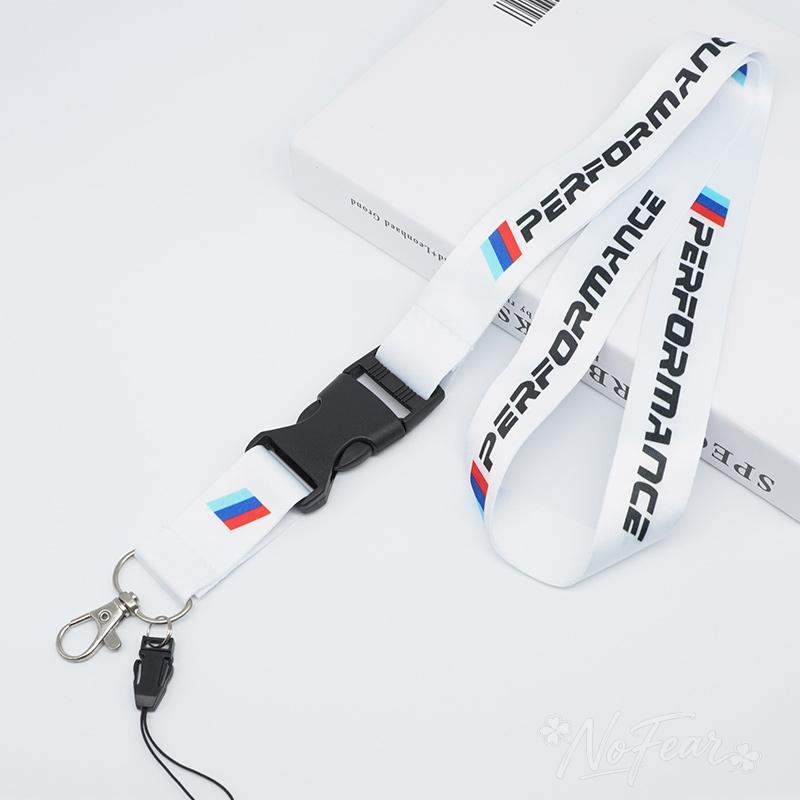 Lanyard Nylon Car Emblem Keychain Work Card ID Cell Phone Keyring for BMW M Performance E90 E60 E46 Car-Styling Accessories Hkdf39