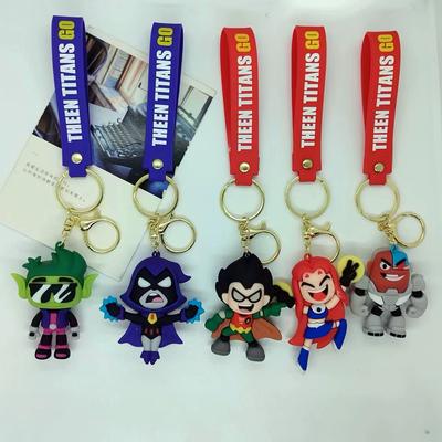 Cute Movie Cartoon Figure Keychain Stereo Silicone Doll Key Chains Cartoon Pendant Keyring Couple Car Bag Ornaments Gifts