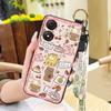 Back Cover Protective Phone Case For ZTE Blade A34 Waterproof Fashion Design Durable Lanyard Phone Holder Anti-knock