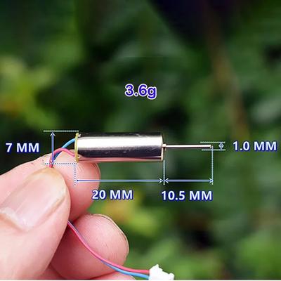 Zuverlässiger silberner 7 mm x 20 mm kernloser Motor, 24000 U/min, DC 12 V, für Heimwerker-Hobbyspielzeug