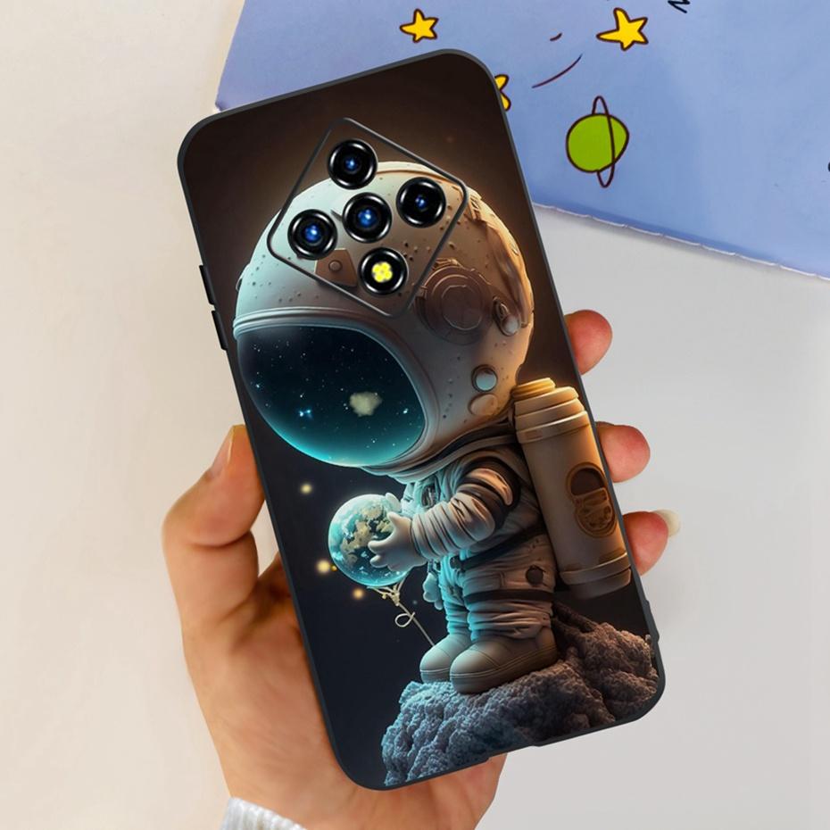 Lovely Painted Case For Infinix Zero 8 8i X687 X687B Soft TPU Back Cover For Infinix Zero8 Zero8i Black Silicon Phone Cases