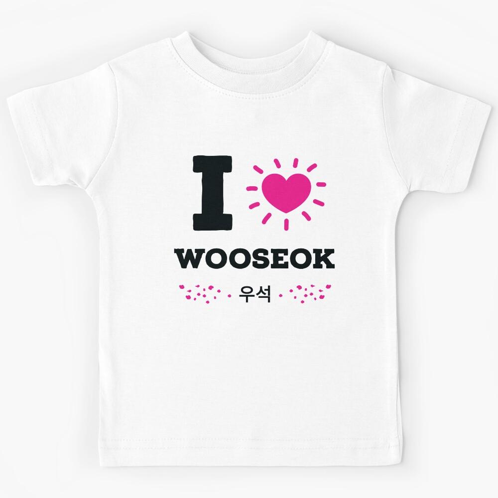 i Love Wooseok | Pentagon Fan Gift For K-pop Lovers  Kids T-Shirt 130