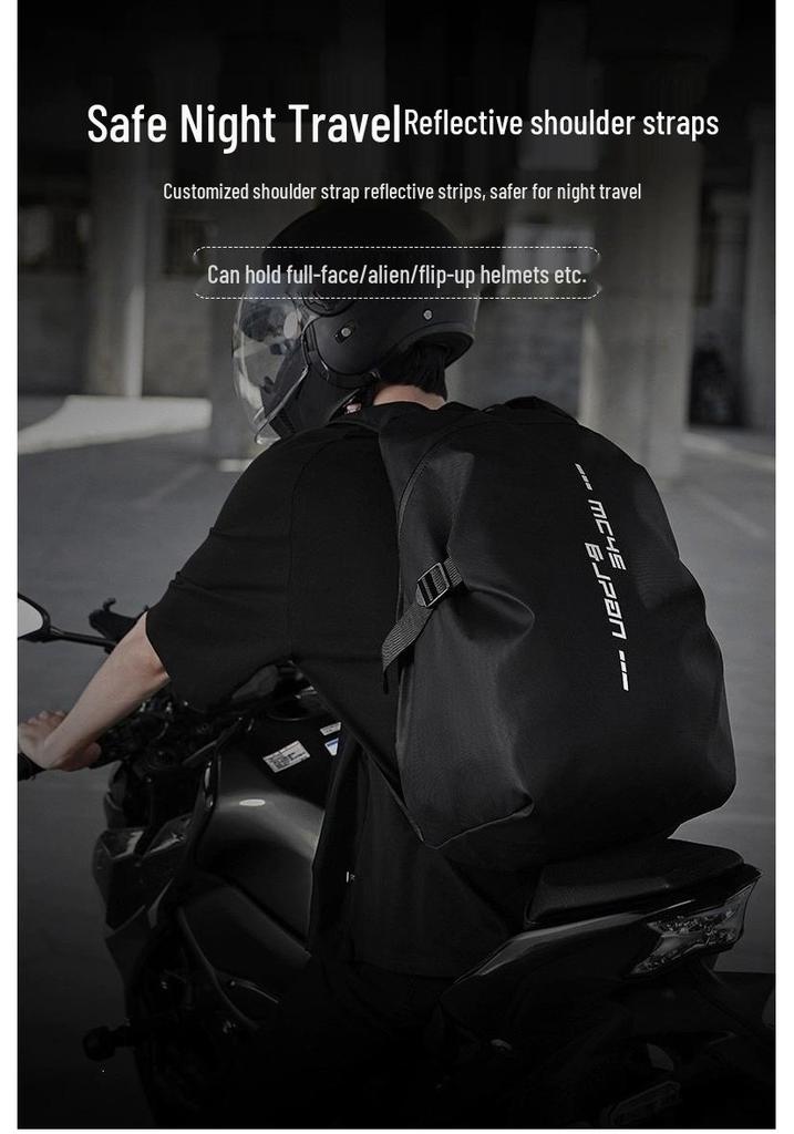 Large Capacity Waterproof Motorcycle Helmet Backpack for Riders