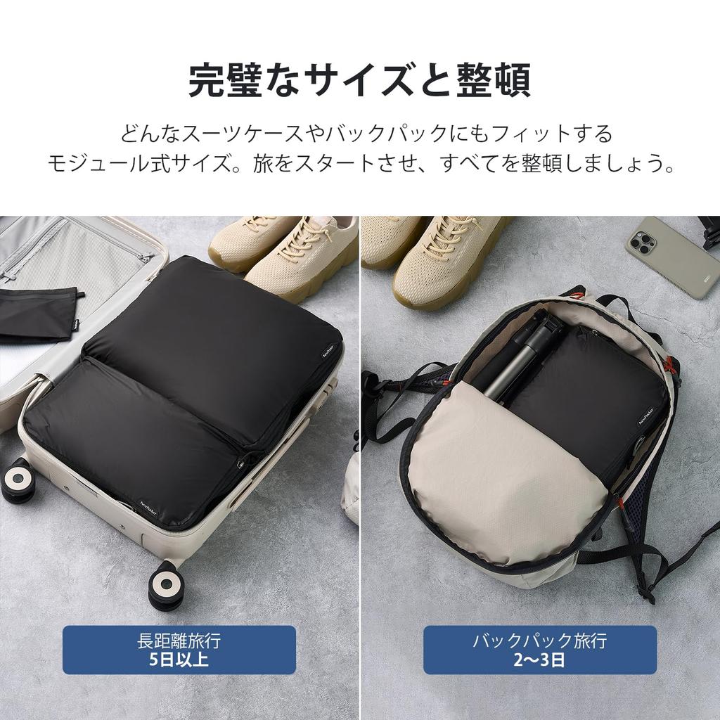 NextPacker Ultralight Travel Compression Bag YKK Waterproof Travel Compression Large for Business Overseas Convenient Travel Item Extreme 3-Piece Set,