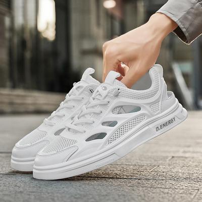 Men's Shoes Summer Mesh Perforated Breathable Anti Slip Mesh Shoes White Shoes Casual Sports Trendy Shoes Breathable Thin Sandal