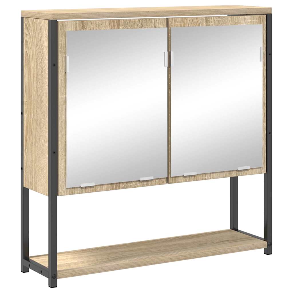 Bathroom Furniture Set with Shelf 3 Pcs Sonoma Oak Engineered Wood