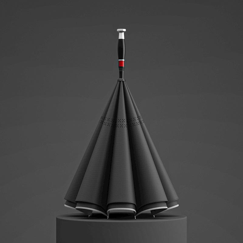 Automatic reverse umbrella straight rod long handle double-layer umbrella car umbrella large double reflective umbrella wind-resistant reinforcement