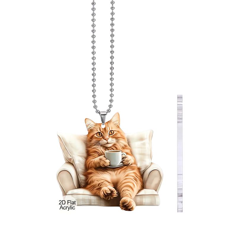 3 Types Fashionable Cat Car Decor, Perfect for Car Interior, Funny Home & Office Decoration, Suitable for Car Rearview Mirror & Home Decor