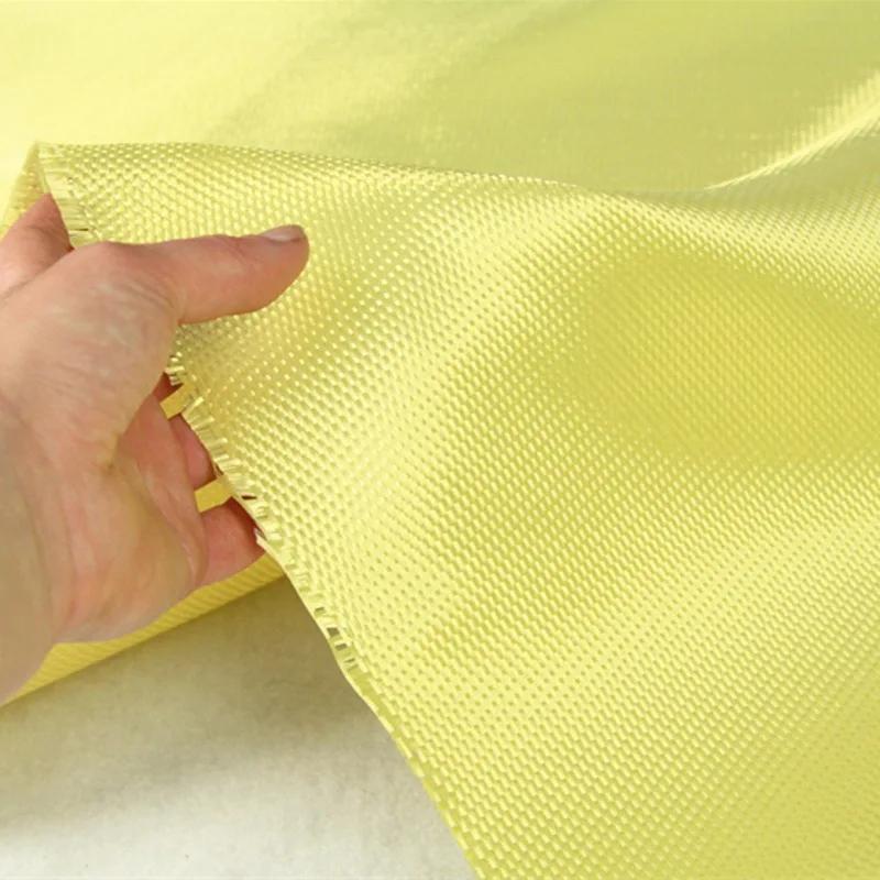 30cm/50cm/100cm 3000D 400g Yellow Color Kevlar Fabric Aramid Fiber Cloth Carbon Fiber Fabric for Bulletproof Clothing 1m Width