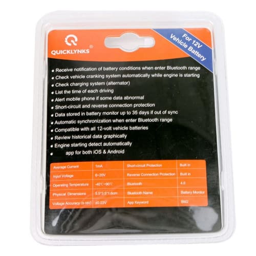 YOLTEC 12V Car Battery Bluetooth 4.0 Diagnostic Instrument BM2 Battery Monitor Tester