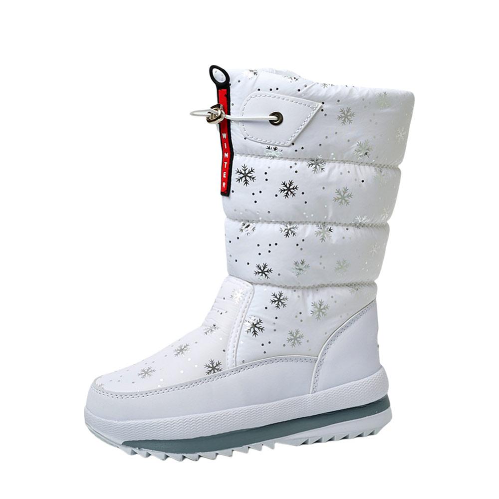 Fashion Zip Snow Boots Women Mid-Calf Winter Shoes For Men  Casual Watarproof Platform Heels Botas