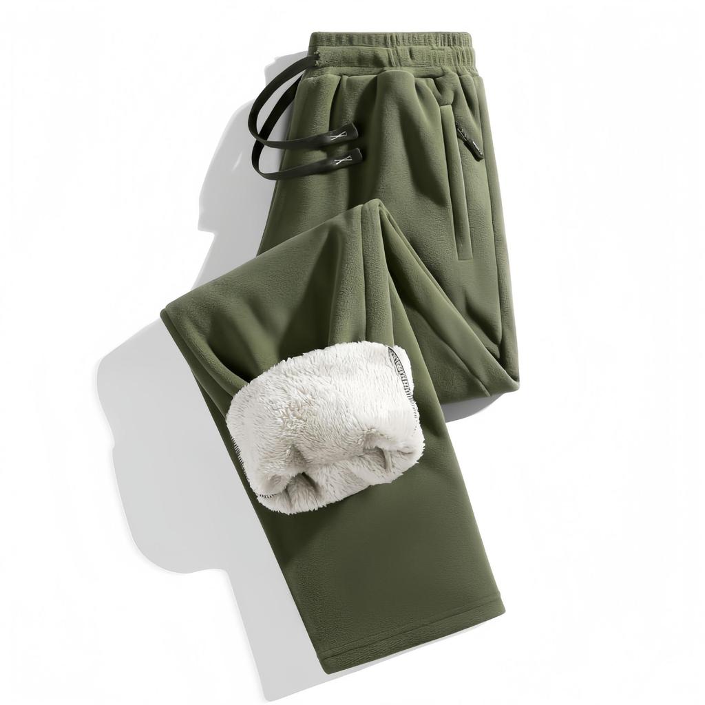Winter & Autumn Fleece Zipper Pants: Plus Size, Thickened Velvet, Loose Sport Style for Couples