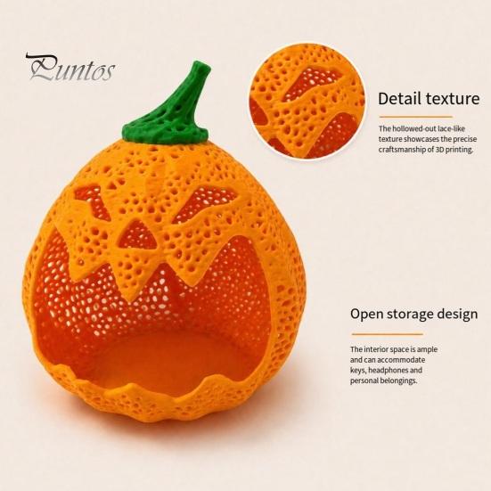Stable Base Candy Dish for Halloween Hollow Pumpkin Storage Ornament Halloween, Decorative Holder, Creative Festival Atmosphere Desktop Decorations