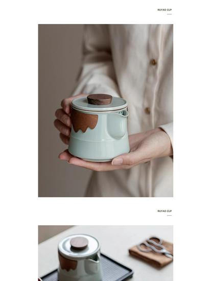 Palace Museum Five Famous Kilns Tea Cup Gift Set for Elders, Clients, Teachers, Dad's Birthday, New Year