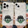 Phone Case: 2D Flat Suitable for iPhone 18 17 16 15 14 13 Pro, Transparent Four Corner Protective Case, Zombie Head, Christmas and Halloween Gift