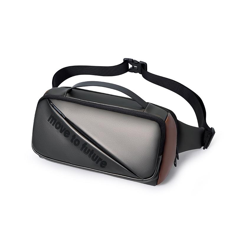 Men's Chest Bag Waterproof Crossbody Bag Multifunctional Sports Outdoor Shoulder Bag