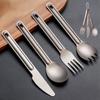 Long Handle Titanium Spoon Light Titanium Cutlery Fork New EDC Environmental