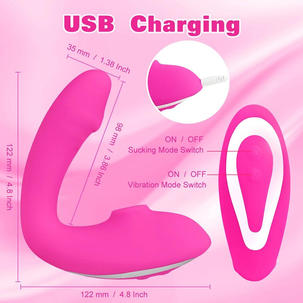2 In 1 Sucking Dildo Vibrator 10 Speed Vibrating Sucker Oral Sex Suction Nipple Clitoris Stimulator Erotic Sex Toy for Women 18+