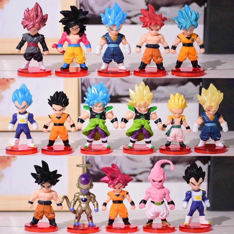 

16Pcs/Set Z Super Saiyan Son Goku Anime Figure Toys Gohan Vegeta Broly Piccolo Majin Buu Action Figurine Model Dolls
