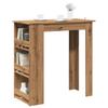 Vidaxl Bar Table With Shelves, Artisan Oak, 102X50X103.5 Cm