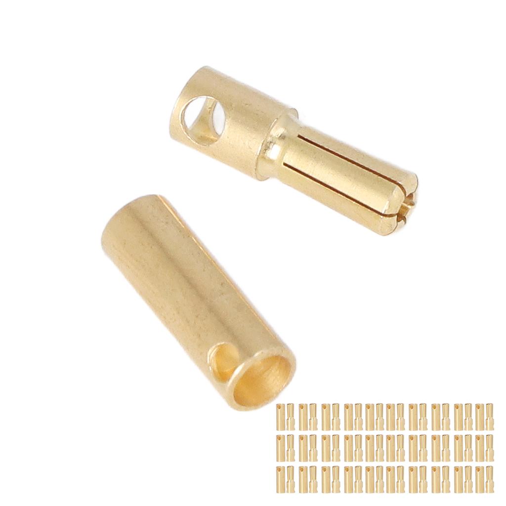 30 Sets Battery Connectors Gold Plated Brass Battery Power Connection Male Female Plug Kit