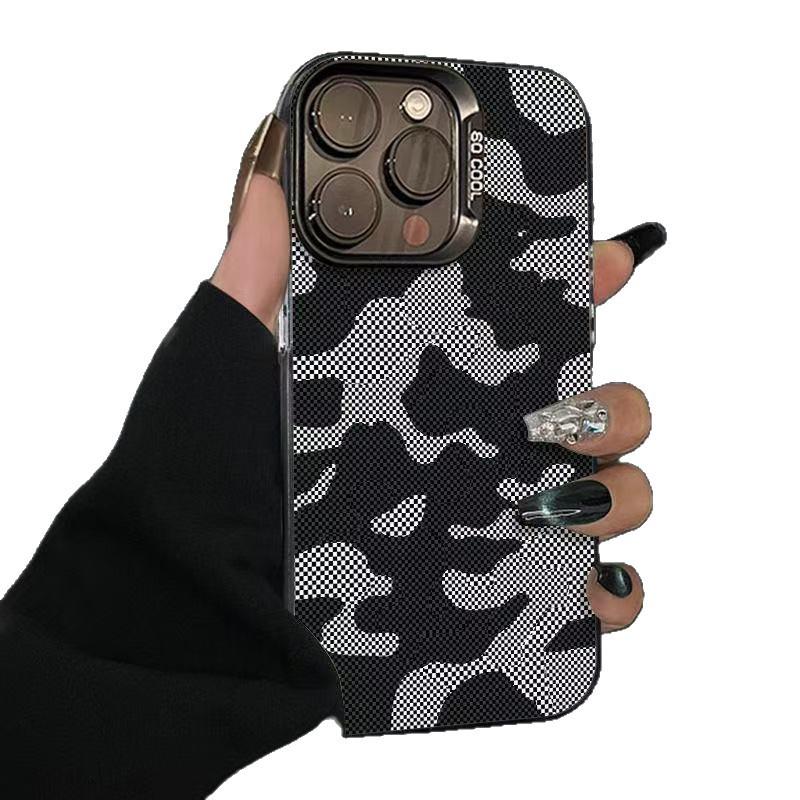 Camouflage Plaid Phone Case for iPhone 12/13/14/15/16 Pro and Pro Max