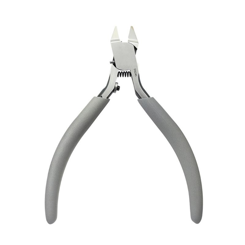

Single Blade Flush Cutters For Precise Model Crafts Jewelry Wire Cutting With Ergonomic Nonslip Grip And Adjustable Stopper 1