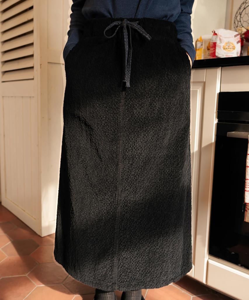 Chikita Aurora Corduroy Skirt Black